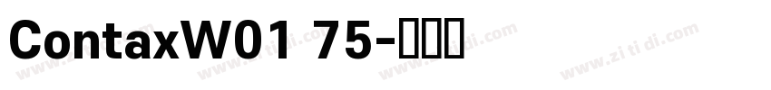 ContaxW01 75字体转换